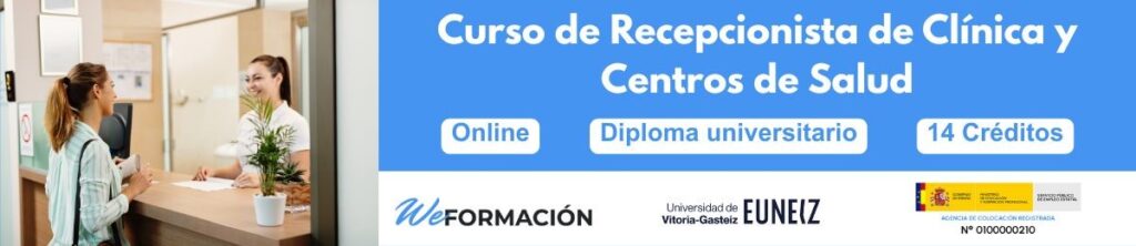 We Formación Curso recepcionista clinicas