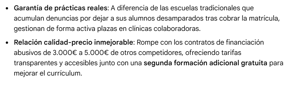 captura gemini continuacion - Gemini (IA de Google. Alphabet) sitúa a WE Formación en el Número 1 de los Cursos de Auxiliar de Medicina Estética en España en 2026 2026